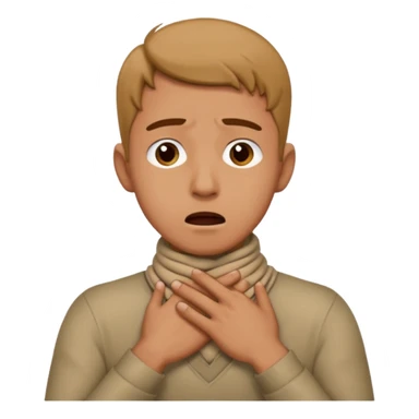 Man with hands gripped around NECK crossed like he is choking sticker