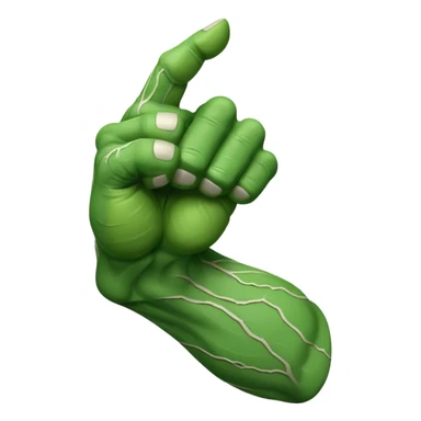 green arm with clenched fist  sticker