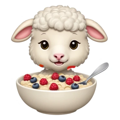 Lamb with oatmeal and berries sticker