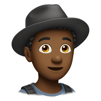 boy with had sideways sticker