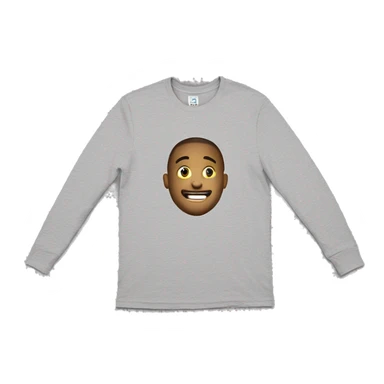 Melange gray long-sleeve t-shirt sticker