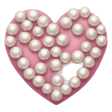 Heart with pearls sticker