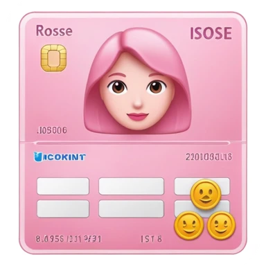 Carte bancaire rose clair  sticker
