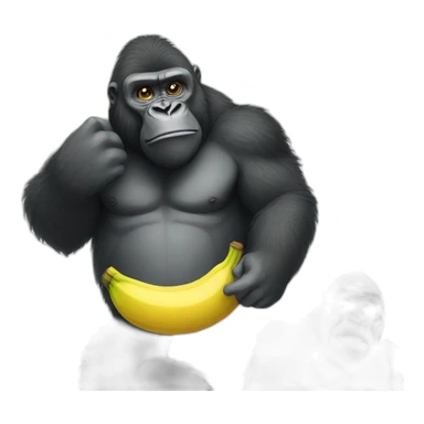 Gorilla big banana sticker