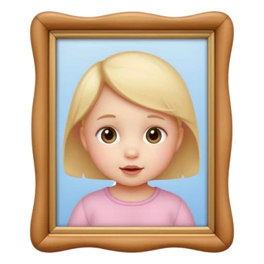 baby face inside a photo frame sticker