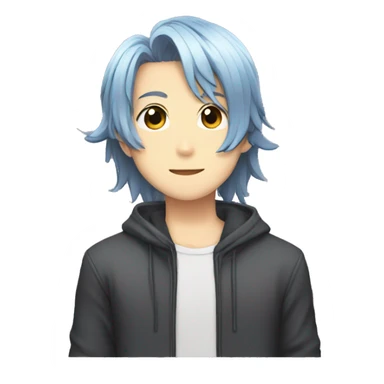 Handsome anime boy emoji  sticker