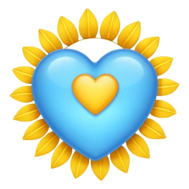 blue hearts with sun sticker