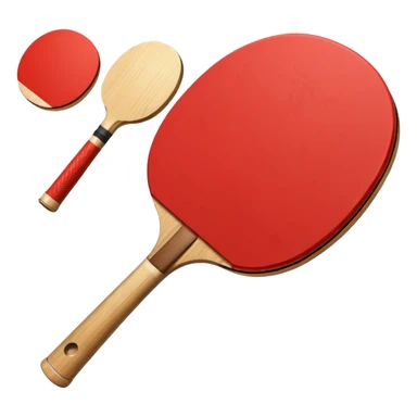 red Ping-Pong racket sticker