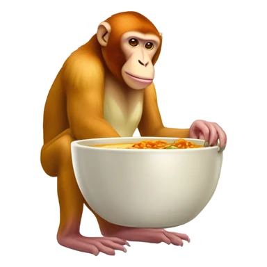 proboscis monkey eating curry  sticker