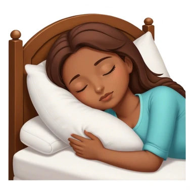 Brown hair girl taking a nap sticker