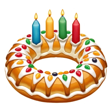 rosca de reyes tradicional sin velas sticker