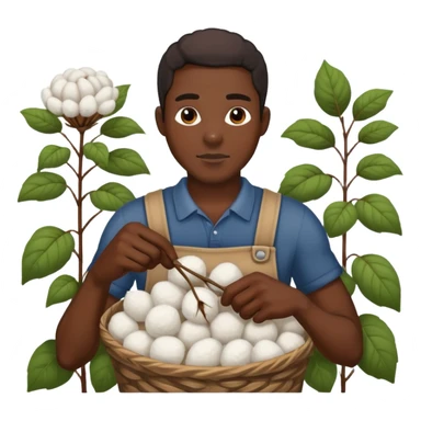 black man picking cotton  sticker