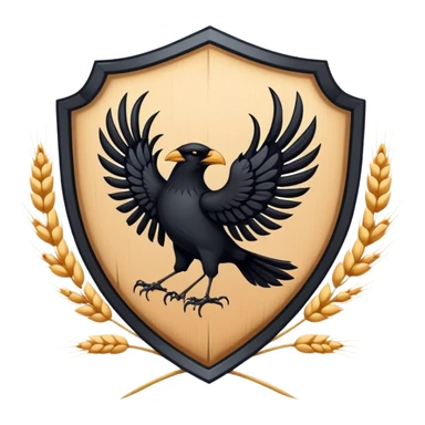 weat and crow runic blason shield emblem sticker