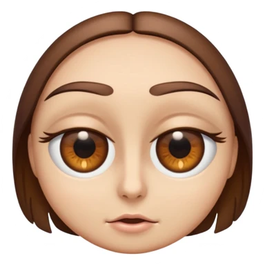 standard eye emoji with eyelid halfway closed, mid-blink sticker