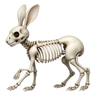 Emoji from  a rabbit skeleton sticker