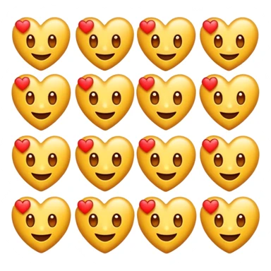 Emojis de sonrisa derretida con ojos de corazón sticker