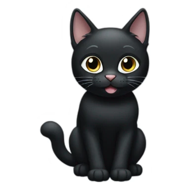 black cat with white paws sticker