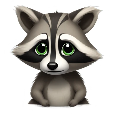sad raccoon sticker