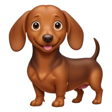Emoji di un bassotto cane sticker