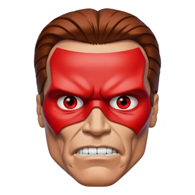 Red eyed half face metalTerminator Arnold Schwarzenegger sticker