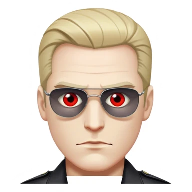 albert wesker from resident evil red eyes sticker