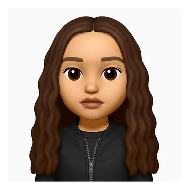 Convert this photo to a 3D emoji in Apple style, keeping the clothes as they are, with no changes to the outfit. The style should resemble Apple style emojis with a 3D effect, preserving the original outfit details exactly as shown. sticker