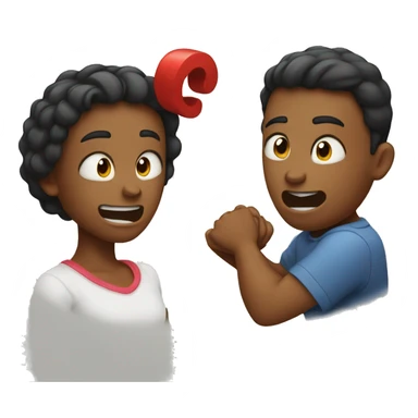 sister and brother fighting and one trying to split them up sticker