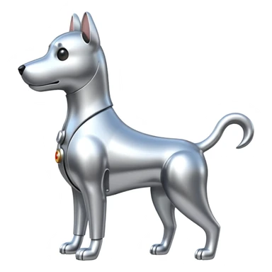 Robots Dog Bot – Mechanical dog with metal body, wagging tail sticker