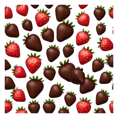 lots of strawberries in melted chocolate sticker