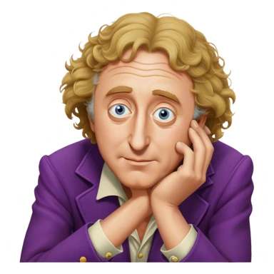 Gene Wilder Head Resting On Hand Meme sticker