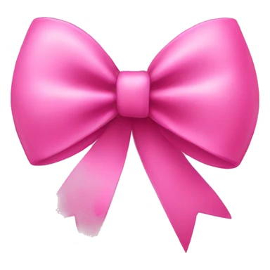 Pink bow with heart sticker