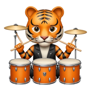rockstar tiger who plays drumds sticker