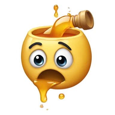 Emoji vomiting honey sticker