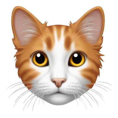 Cat black and white and Orange large hair  sticker