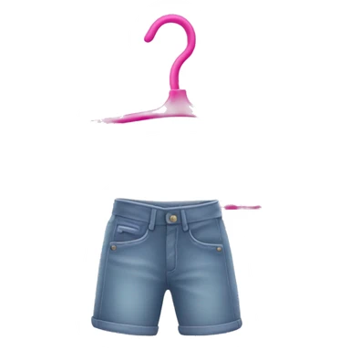 Pink laundry hanger sticker