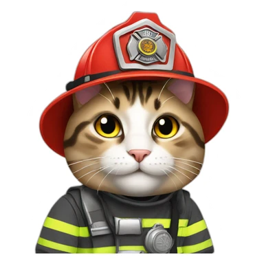 Firefighter cats sticker