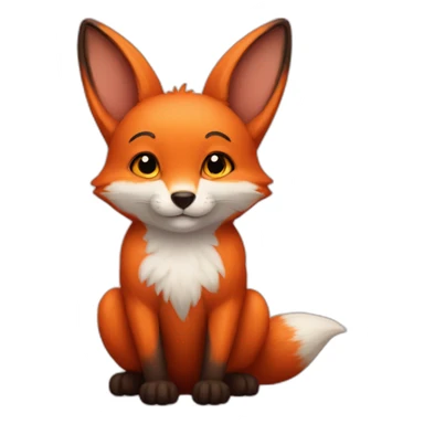 fox bunny sticker