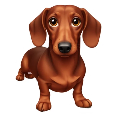 Red-shaded Dachshund called Maebh  sticker