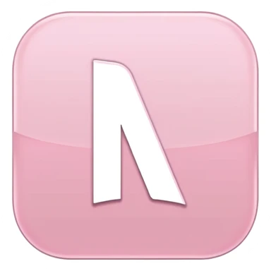 Netflix aesthetic "N" logo in pastel pink sticker
