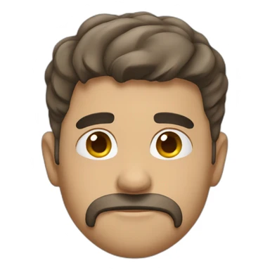 Man slipping his face sticker