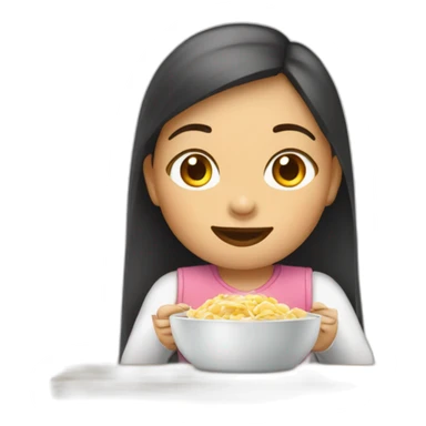 Fille en train de manger sticker