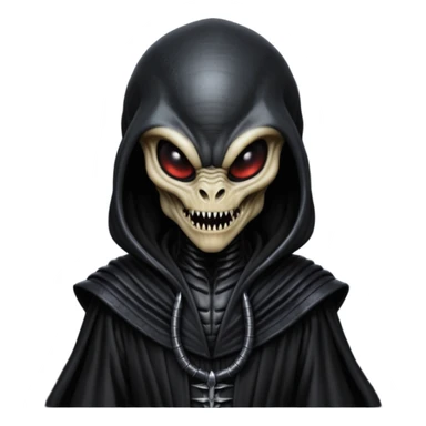 I need an emoji of a xenomorph from the alien franchise in a sith robe sticker