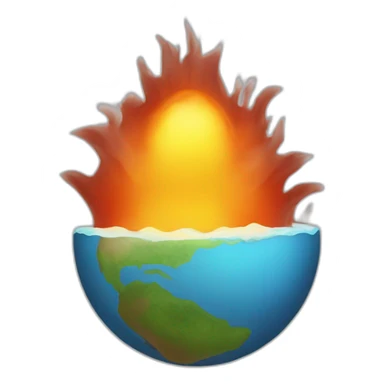 earth hot temperature sticker