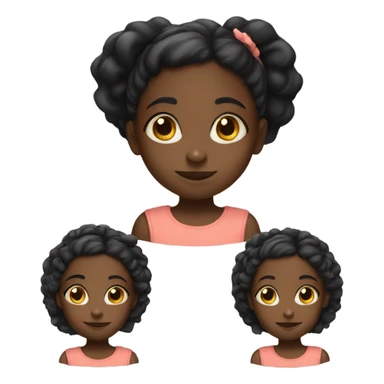 Black little girl sticker