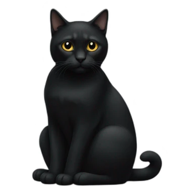 black-cat-full-body-without-tail sticker