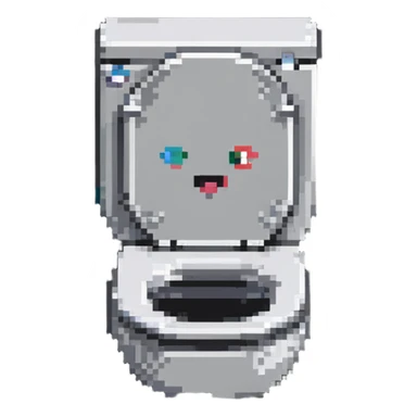 Skibidi Toilet with a face sticker