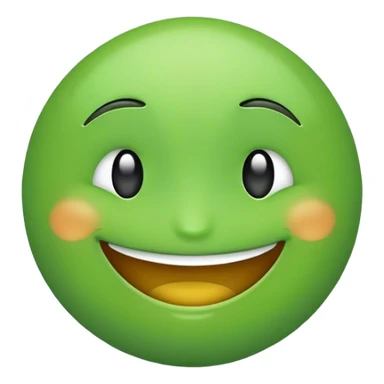 GREEN SMILING EMOJI sticker