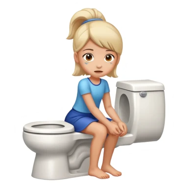 Girl on toilet sticker