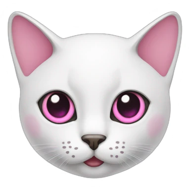 Cat with pink eyes sticker