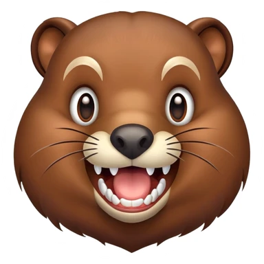 cute beaver with large teeth sticker